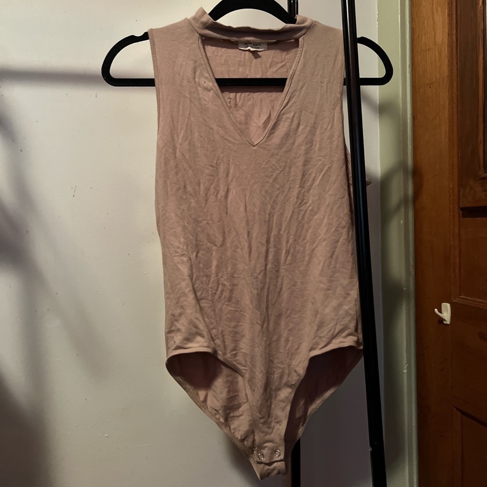 Beige Bodysuit with cutout